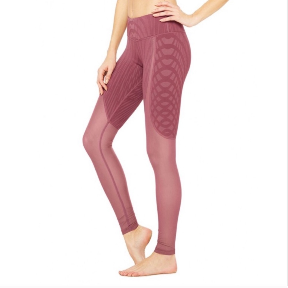 Alo Motion Patterned Mesh Panel Leggings